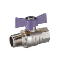 25mm MI X FI Dual Approved Ball Valve Butterfly Handle Lilac 