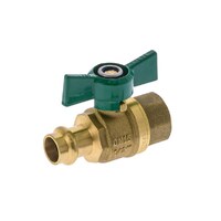 20mm Female X Copper Press Water Ball Valve Butterfly Handle Watermark 3/4" BSP