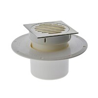 4mm Chrome Square Strainer Brushed Nickel