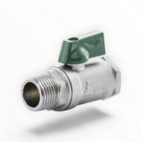 Watermarked Mini Ball Valve Chrome Plated With Handle MI X F