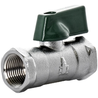 Watermarked Mini Ball Valve Chrome Plated With Handle FI X F