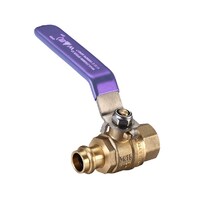 15mm Female X Copper Press Water Ball Valve Lever Handle Watermark Lilac