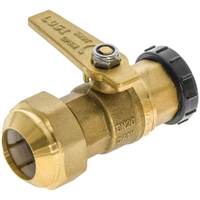 20FIX 25PE With Plug Ball Valve Brass 