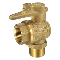 WMK Ball Valve Right Angle Meter Stop 20MI X 20FI LF