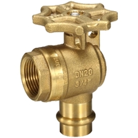 DN20 X 20FI Right Angle Meter Stop Press Fit Ball Valve 