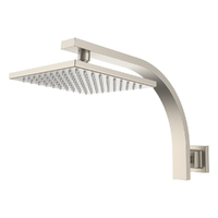 Evolve Square Wall Mounted Shower Brushed Nickel