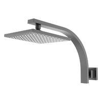 Evolve Square Wall Mounted Shower Gunmetal