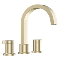 Zenith Basin Set - Swivel Spout - 6 Star - 1/4 Turn Ceramic Brushed Gold (Lf)