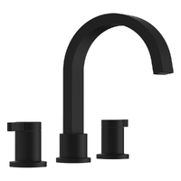 Zenith Basin Set - Swivel Spout - 6 Star - 1/4 Turn Ceramic Matt Black (Lf)