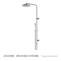 Zenith Combination Shower - Square Profile Hand Shower - Brushed Chrome