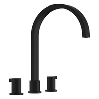 Zenith Hob Sink Set - 4 Star - 1/4 Turn Ceramic Matt Black (Lf)
