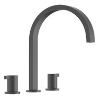 Zenith Vanitee Sink Set - 4 Star - 1/4 Turn Ceramic Gunmetal (Lf)