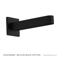 Zenith Wall Outlet 150Mm - Bath - Square Plate Brushed Black Sapphire