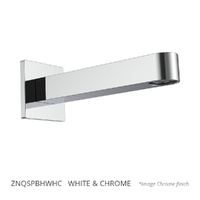 Zenith Wall Outlet 150Mm - Bath - Square Plate  White &amp; Chrome
