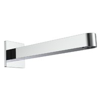 Zenith Wall Outlet 200Mm - Basin/Sink - Square Plate  Chrome (Lf)