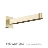 Zenith Wall Outlet 200Mm - Bath - Square Plate Gold