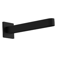Zenith Wall Outlet 200Mm - Bath - Square Plate Matt Black