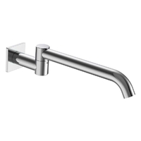 Zenith Swivel Wall Outlet 320Mm - Basin/Sink - Square Plate 4 Star  Chrome (Lf)