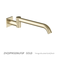Zenith Swivel Wall Outlet 320Mm - Basin/Sink - Square Plate 6 Star Gold (Lf)