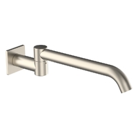 Zenith Swivel Wall Outlet 320Mm - Bath - Square Plate Brushed Nickel