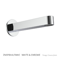 Zenith Wall Outlet 150Mm - Basin/Sink - Round Plate  White &amp; Chrome (Lf)