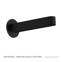 Zenith Wall Outlet 150Mm - Bath - Round Plate Brushed Black Sapphire