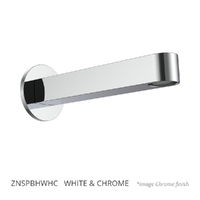 Zenith Wall Outlet 150Mm - Bath - Round Plate  White &amp; Chrome