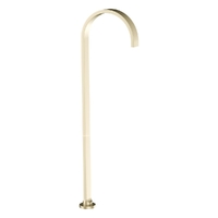 Zenith Fixed Floor Mount Spout - Gooseneck - Brushed Gold