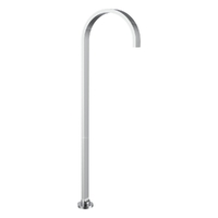 Zenith Fixed Floor Mount Spout - Gooseneck - Chrome