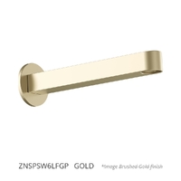 Zenith Wall Outlet 200Mm- Basin/Sink - Round Plate Gold (Lf)