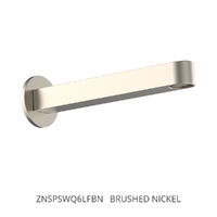 Zenith Square Profile 200Mm Outlet - Basin/Sink - Round Plate 6 Star Brushed Nickel (Lf)