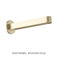 Zenith Square Profile 200Mm Outlet - Bath - Round Plate Brushed Gold