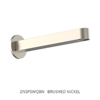 Zenith Square Profile 200Mm Outlet - Bath - Round Plate Brushed Nickel