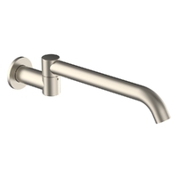 Zenith Swivel Wall Outlet 320Mm - Basin/Sink - Round Plate 4 Star Brushed Nickel (Lf)