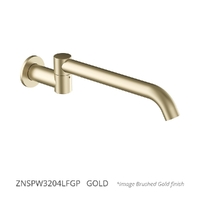 Zenith Swivel Wall Outlet 320Mm - Basin/Sink - Round Plate 4 Star Gold (Lf)