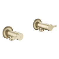 Zenith Washing Machine Cocks - Pair - 1/4 Turn Ceramic Brushed Gold