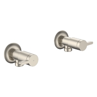 Zenith Washing Machine Cocks - Pair - 1/4 Turn Ceramic Brushed Nickel