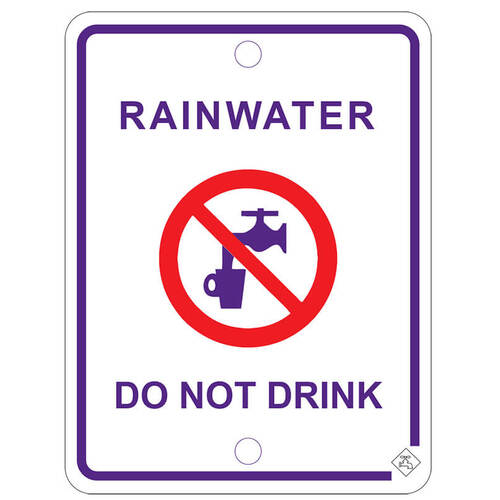 70mm X 92mm Rainwater Prohibition Sign 