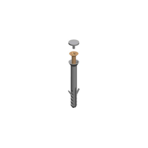Pan Anchor Kit Brass Screw White 