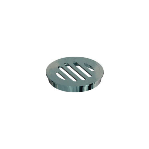 80mm Round Chrome Brass Stubby Floor Grate 