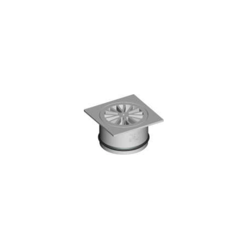 100mm Square White Rubber Ring Joint Floor Grate F0314