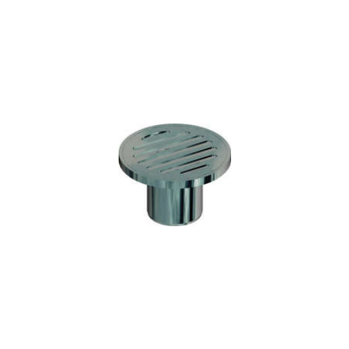 80x65mm Round Chrome Brass Stubby Floor Grate 