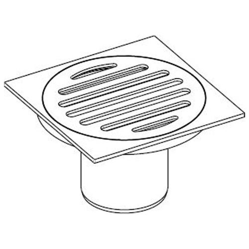 Floor Grate Tpr Chr-Brass Sq 80x40mm