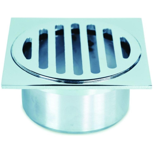 Floor Grate Tpr Chr-Brass Sq 80x50mm
