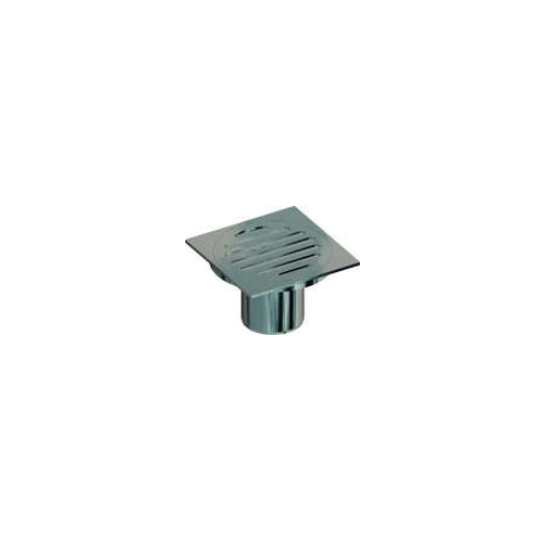 100x86mm Square Chrome-Brass Floor Grate 