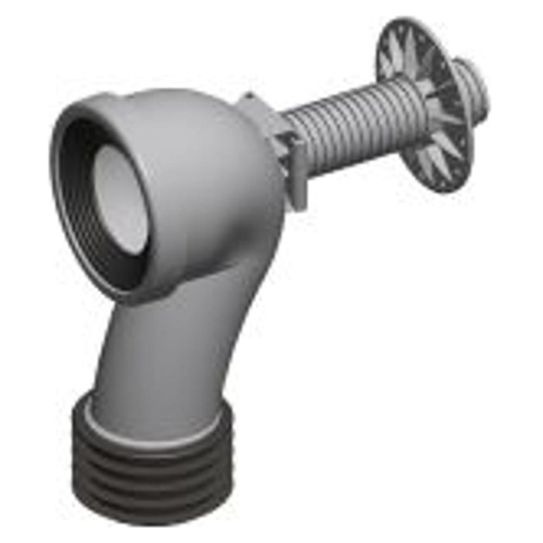 Pan Bend Q F/Fin W/Brack 100mm DWV