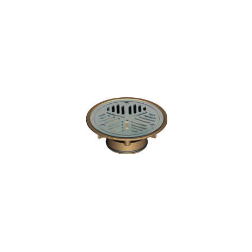 100mm Vinyl Floor Wst Chr Grate Brass  