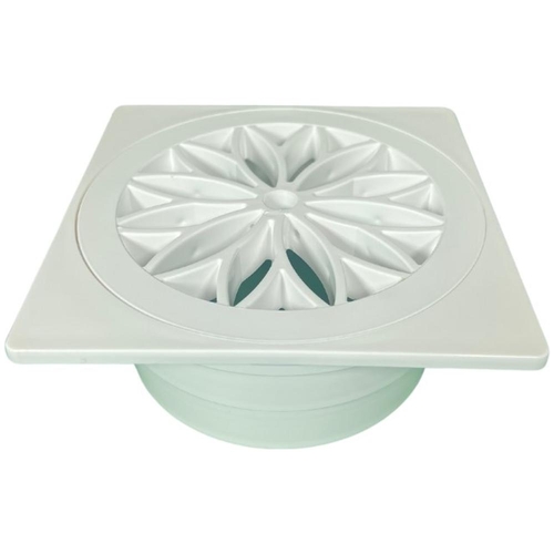 S/Water Grate Square White 90mm SSWF0615