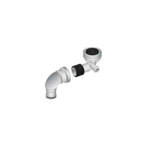 Plug & Waste Elbow Kit White 40mm 