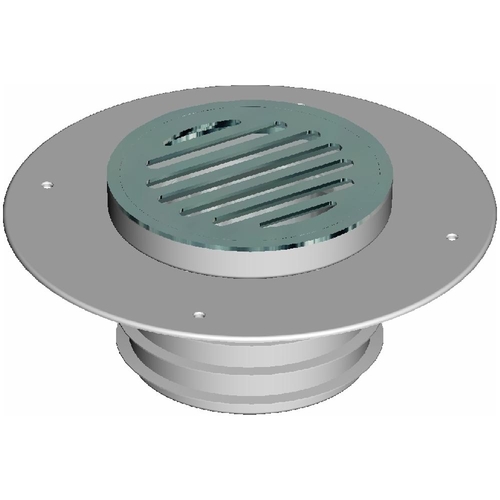 Maxi Adap Sys cop Rnd Chr-Br 100x100mm